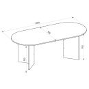 Τραπέζι Cortado Megapap Χρώμα Sapphire oak 200x90x74εκ.