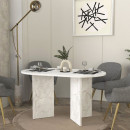 Τραπέζι Cortado Megapap Χρώμα Λευκό εφέ Μαρμάρου 138x80x75εκ.