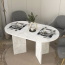 Τραπέζι Cortado Megapap Χρώμα Λευκό εφέ Μαρμάρου 138x80x75εκ.