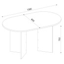 Τραπέζι Cortado Megapap Χρώμα Λευκό εφέ Μαρμάρου 138x80x75εκ.