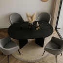 Τραπέζι Cortado Megapap Χρώμα Sencron Black 138x80x75εκ.