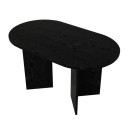 Τραπέζι Cortado Megapap Χρώμα Sencron Black 138x80x75εκ.