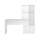 Γραφείο Εργασίας Mantra Megapap Χρώμα Λευκό 150x60x152εκ.