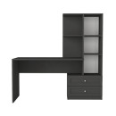 Γραφείο Εργασίας Mantra Megapap Χρώμα Ανθρακί 150x60x152εκ.