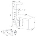 Γραφείο Εργασίας Mantra Megapap Χρώμα Ανθρακί 150x60x152εκ.