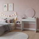 Τουαλέτα με Καθρέπτη Curve Megapap Χρώμα Λευκό 90x47x142εκ.