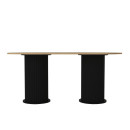 Τραπέζι Bohema Megapap Χρώμα Μαύρο - Sepet oak 180x90x77,7εκ.