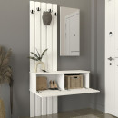 Έπιπλο Εισόδου Kanso Megapap Χρώμα Λευκό 100x35x196,7εκ.