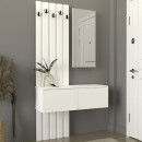 Έπιπλο Εισόδου Kanso Megapap Χρώμα Λευκό 100x35x196,7εκ.