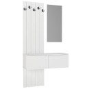 Έπιπλο Εισόδου Kanso Megapap Χρώμα Λευκό 100x35x196,7εκ.