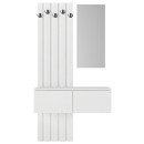 Έπιπλο Εισόδου Kanso Megapap Χρώμα Λευκό 100x35x196,7εκ.