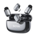 Boya Mini 2 Lightning & Type-c -Space Grey, 2,4ghz 2mic Wireless ai-anc mic w. Charging box