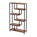 Βιβλιοθήκη Larissa Megapap Χρώμα Μαύρο - Pine oak 90x30x159εκ.