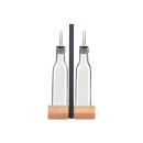 Estia Μπουκαλια για Λαδι /Ξυδι Allure 2x280ml με Ξυλινη Βαση