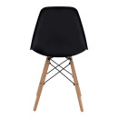 Καρέκλα Τραπεζαρίας Nova Megapap pp Μαύρο - Ξύλινο Φυσικό Πόδι 46x51x80εκ.