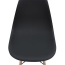 Καρέκλα Τραπεζαρίας Nova Megapap pp Μαύρο - Ξύλινο Φυσικό Πόδι 46x51x80εκ.