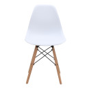 Καρέκλα Τραπεζαρίας Nova Megapap pp Λευκό - Ξύλινο Φυσικό Πόδι 46x51x80εκ.