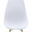 Καρέκλα Τραπεζαρίας Nova Megapap pp Λευκό - Ξύλινο Φυσικό Πόδι 46x51x80εκ.