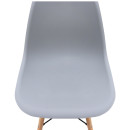 Καρέκλα Τραπεζαρίας Nova Megapap pp Γκρι - Ξύλινο Φυσικό Πόδι 46x51x80εκ.