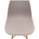 Καρέκλα Τραπεζαρίας Nova Megapap pp Cappuccino - Ξύλινο Φυσικό Πόδι 46x51x80εκ.