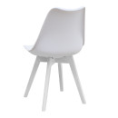 Καρέκλα Τραπεζαρίας Viva Megapap pp - pu Λευκό - Ξύλινο Λευκό Πόδι 48,5x54x80εκ.