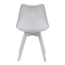Καρέκλα Τραπεζαρίας Viva Megapap pp - pu Λευκό - Ξύλινο Λευκό Πόδι 48,5x54x80εκ.