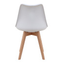 Καρέκλα Τραπεζαρίας Viva Megapap pp - pu Λευκό - Ξύλινο Φυσικό Πόδι 48,5x54x80εκ.