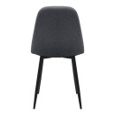 Καρέκλα Τραπεζαρίας Iris Megapap Γκρι Ύφασμα - Μεταλλικό Μαύρο Πόδι 43x50x85εκ.