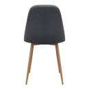 Καρέκλα Τραπεζαρίας Iris Megapap Γκρι Ύφασμα - Μεταλλικό Φυσικό Πόδι 43x50x85εκ.