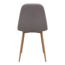 Καρέκλα Τραπεζαρίας Iris Megapap Μπεζ Ύφασμα - Μεταλλικό Φυσικό Πόδι 43x50x85εκ.