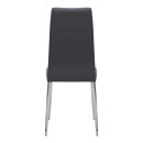 Καρέκλα Τραπεζαρίας Rosa Megapap Γκρι pu - Μεταλλικό Πόδι Χρωμίου 41x48x98εκ.