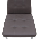 Καρέκλα Τραπεζαρίας Rosa Megapap Καφέ pu - Μεταλλικό Πόδι Χρωμίου 41x48x98εκ.