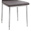 Καρέκλα Τραπεζαρίας Rosa Megapap Καφέ pu - Μεταλλικό Πόδι Χρωμίου 41x48x98εκ.