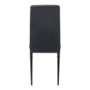 Καρέκλα Τραπεζαρίας Rosa Megapap Μαύρο pu - Μεταλλικό Μαύρο Πόδι 40x52x96εκ.