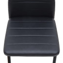 Καρέκλα Τραπεζαρίας Rosa Megapap Μαύρο pu - Μεταλλικό Μαύρο Πόδι 40x52x96εκ.