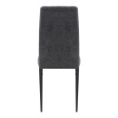 Καρέκλα Τραπεζαρίας Rosa Megapap Γκρι Ύφασμα - Μεταλλικό Μαύρο Πόδι 41x51x96εκ.