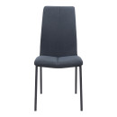 Καρέκλα Τραπεζαρίας Fina Megapap Ανθρακί Ύφασμα - Μεταλλικό Μαύρο Πόδι 43x58x95εκ.