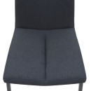 Καρέκλα Τραπεζαρίας Fina Megapap Ανθρακί Ύφασμα - Μεταλλικό Μαύρο Πόδι 43x58x95εκ.