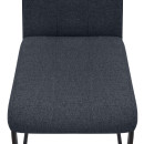 Καρέκλα Τραπεζαρίας Laura Megapap Ανθρακί Ύφασμα - Μεταλλική Μαύρη Βάση 42x58x98εκ.