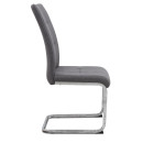 Καρέκλα Τραπεζαρίας Laura Megapap Γκρι Ύφασμα - Μεταλλική Βάση Χρωμίου 42x58x98εκ.