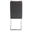 Καρέκλα Τραπεζαρίας Laura Megapap Γκρι Ύφασμα - Μεταλλική Βάση Χρωμίου 42x58x98εκ.