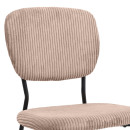 Καρέκλα Τραπεζαρίας Kevin Megapap Μόκα Ύφασμα - Μεταλλικό Μαύρο Πόδι 48x51x87εκ.