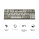 Keychron c1 pro (C1px-m1) Qmk/via Mechanical red Switch - 8k Polling Rate hot Swap.80% us Retro rgb
