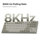 Keychron c1 pro (C1px-m1) Qmk/via Mechanical red Switch - 8k Polling Rate hot Swap.80% us Retro rgb