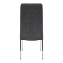 Καρέκλα Τραπεζαρίας Alma Megapap Γκρι pu - Μεταλλικό Πόδι Χρωμίου 42x53x97εκ.