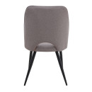 Καρέκλα Τραπεζαρίας Christy Megapap Μπεζ Ύφασμα - Μεταλλικό Μαύρο Πόδι 47x59x90εκ.