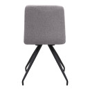 Καρέκλα Τραπεζαρίας Bianca Megapap Μπεζ Ύφασμα - Μεταλλικό Μαύρο Πόδι 43x56x84εκ.