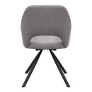 Πολυθρόνα Τραπεζαρίας Gabriel Megapap Μπεζ Ύφασμα - Μεταλλικό Μαύρο Πόδι 58x60x85εκ.