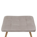 Πολυθρόνα - Μπερζέρα με Υποπόδιο Lily Megapap Μπεζ Βελούδο - Μεταλλικό Πόδι Χρώμα Φυσικό 70x62x98εκ.