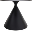 Τραπέζι Logan Megapap Sintered Stone - Μέταλλο Χρώμα Γκρι εφέ Μαρμάρου - Μαύρο Ø120x72εκ.